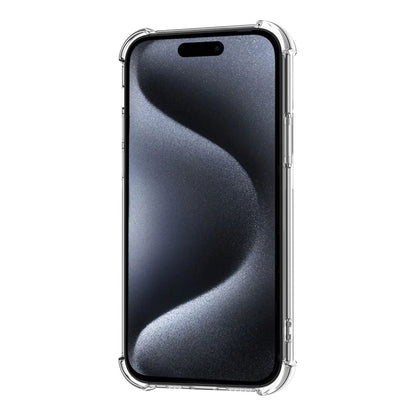 iPhone 15 Stöttåligt Skal med Korthållare - Transparent