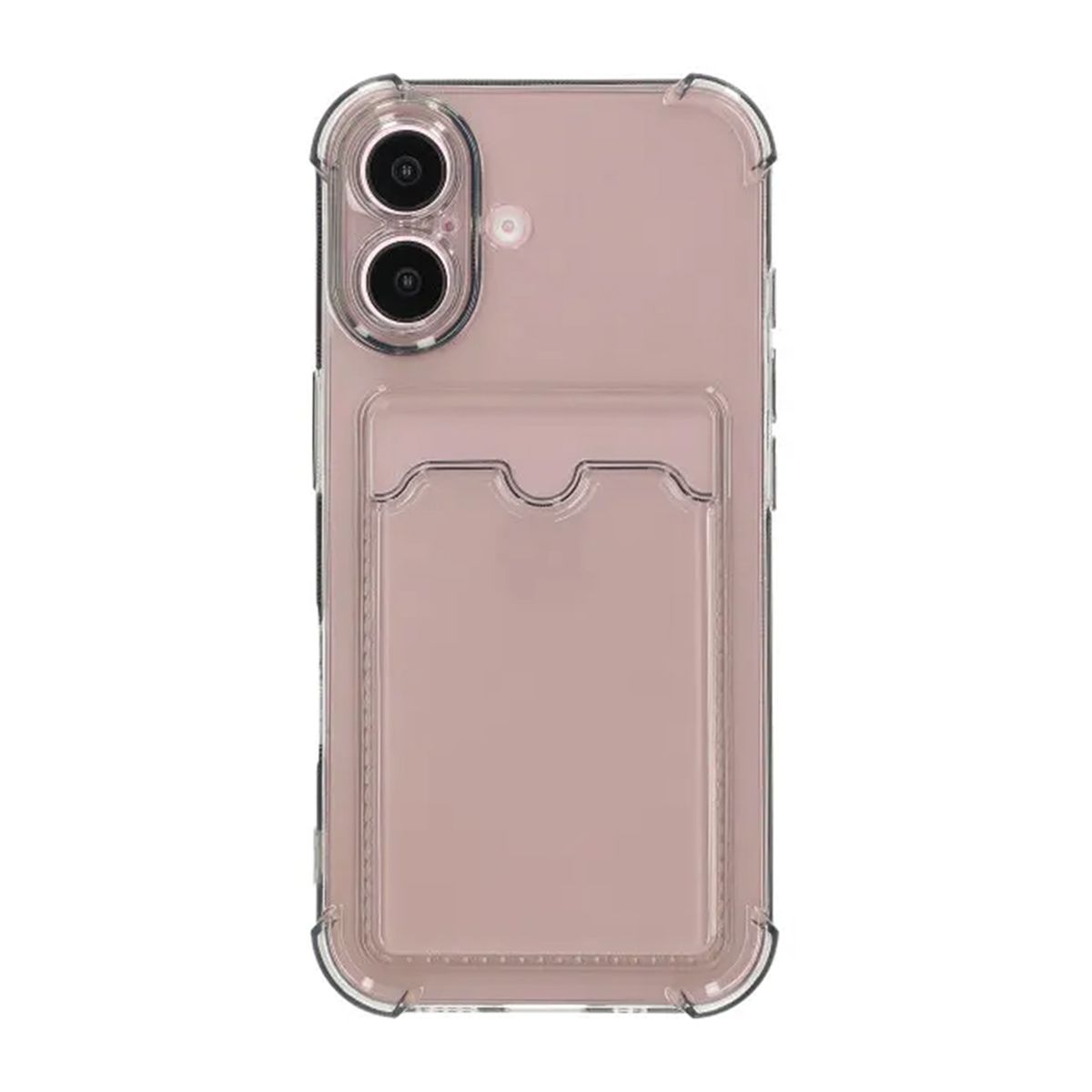Shockproof Case with Card Holder iPhone 16 Plus Black