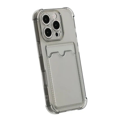 Shockproof Case with Card Holder iPhone 16 Pro Black