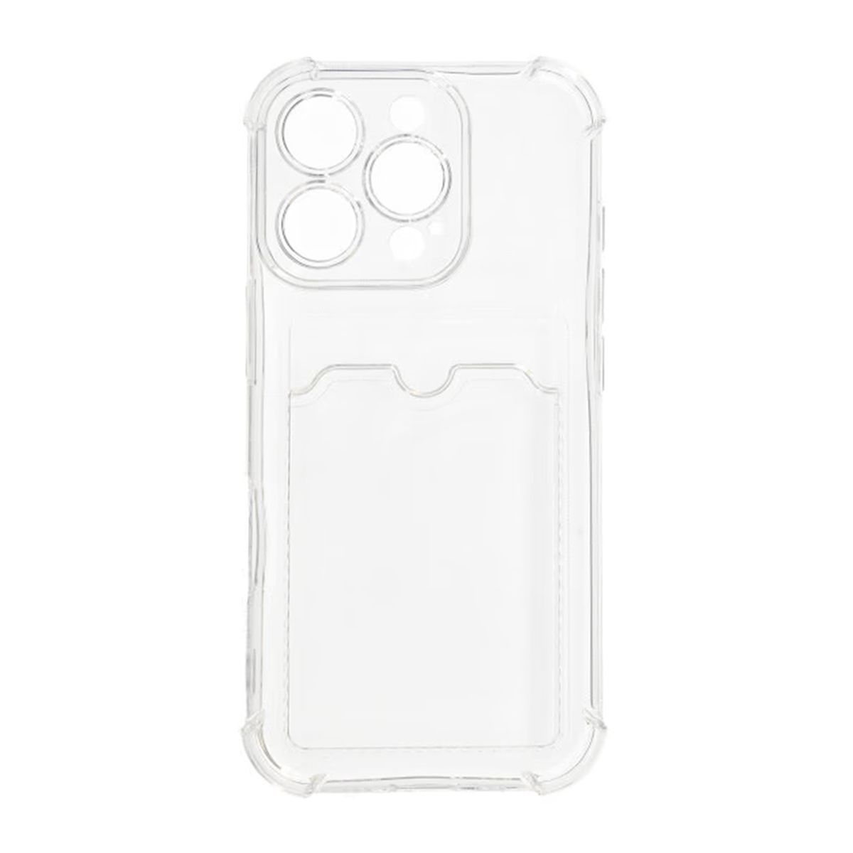 Shockproof Case with Card Holder iPhone 16 Pro Transparent