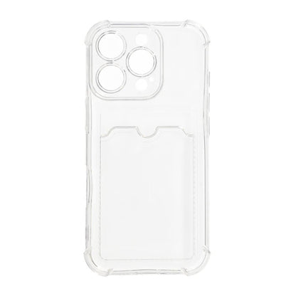 Shockproof Case with Card Holder iPhone 16 Pro Transparent