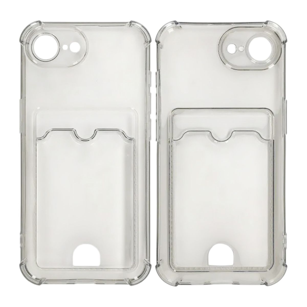 Shockproof Case with Card Holder iPhone 16e - Black