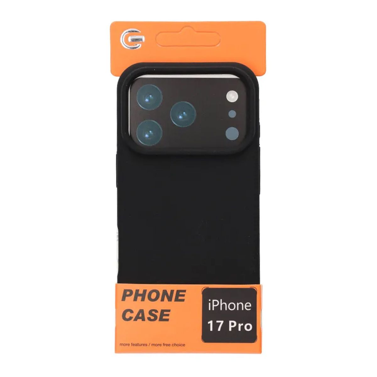 Soft Silicone Mobile Case for iPhone 17 Pro - Black