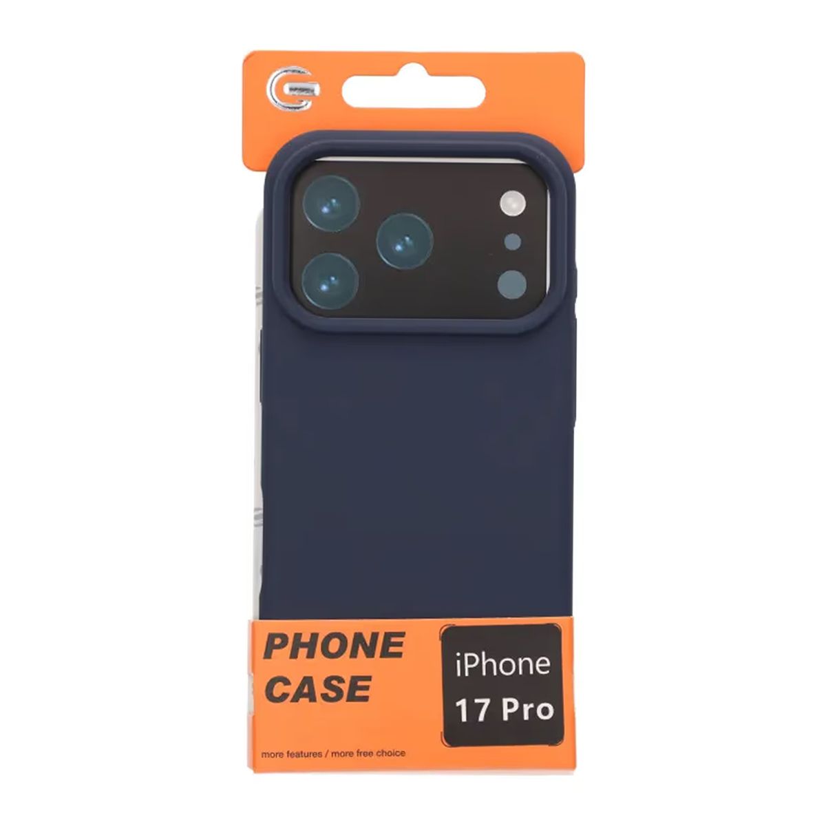 Soft Silicone Mobile Case for iPhone 17 Pro - Dark Blue