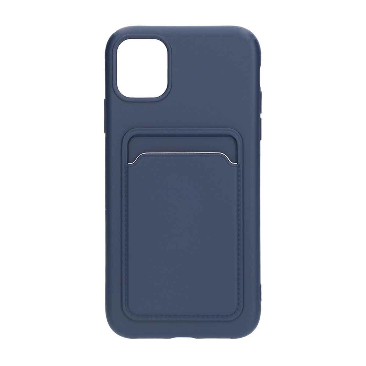 iPhone 11 Silikonskal med Korthållare - Blå