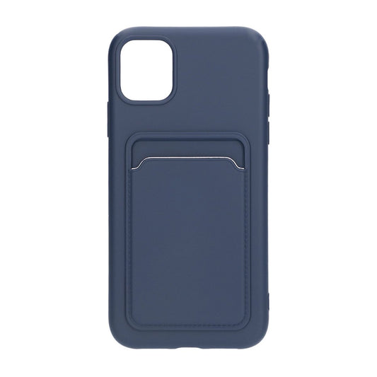 iPhone 11 Silikonskal med Korthållare - Blå
