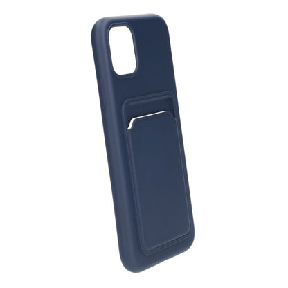 iPhone 11 Silikonskal med Korthållare - Blå