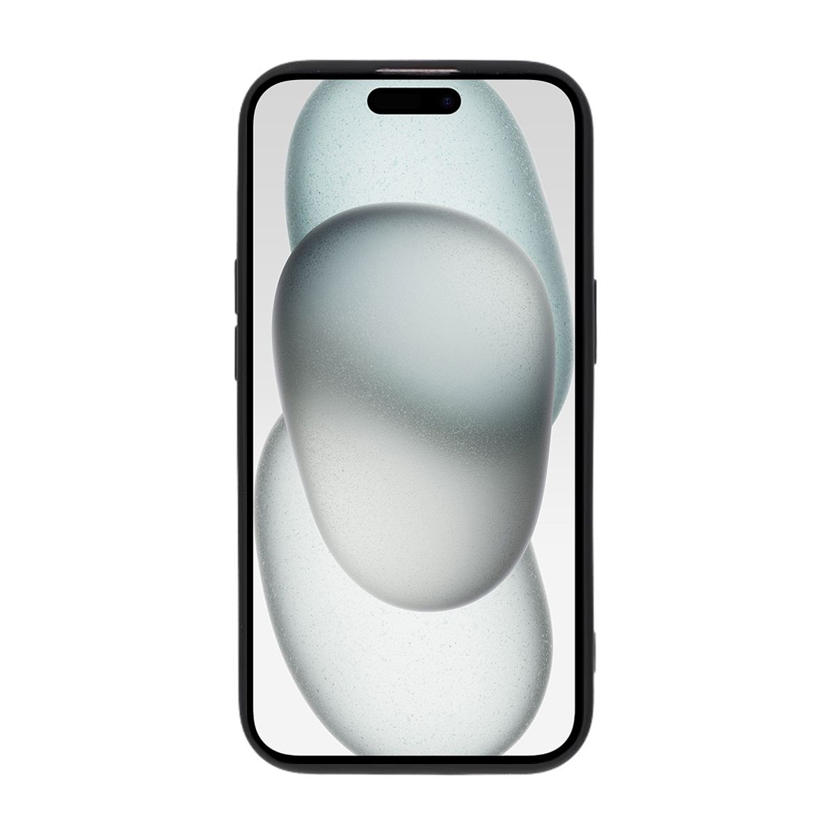 Silicone Case with Card Holder iPhone 15 Black