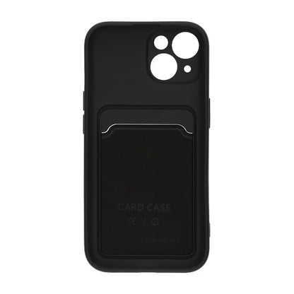 Silicone Case with Card Holder iPhone 15 Black