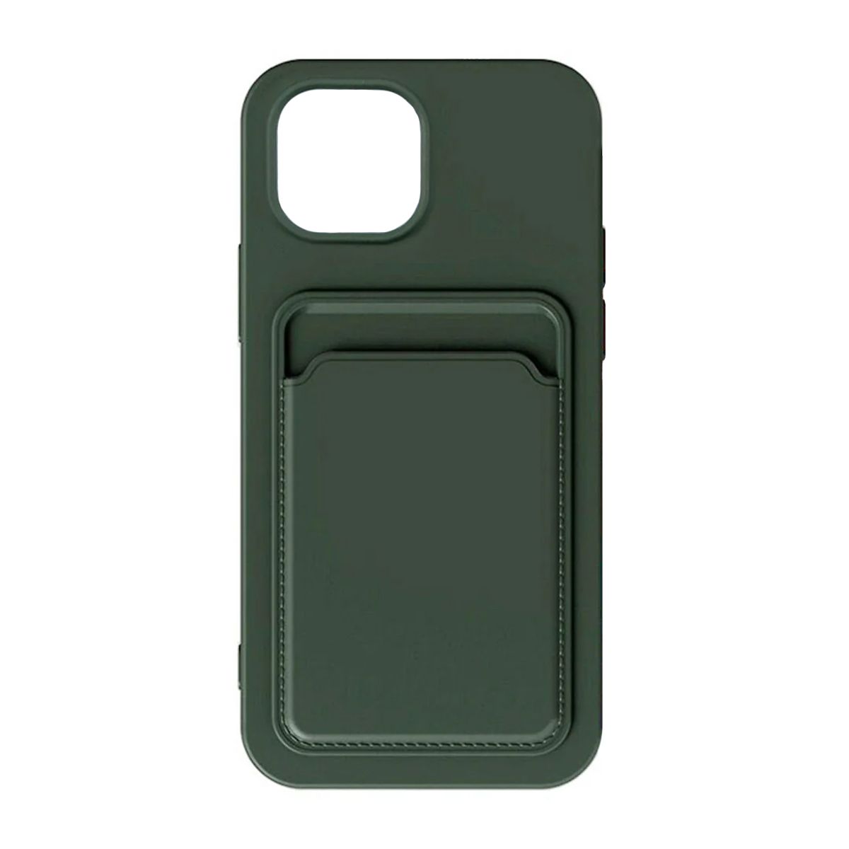 Silicone Case with Card Holder iPhone 15 Green