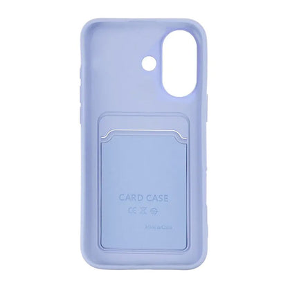 Silicone Case with Card Holder iPhone 16 Plus- Purple