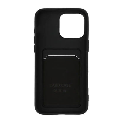 Silicone Case with Card Holder iPhone 16 Pro - Black