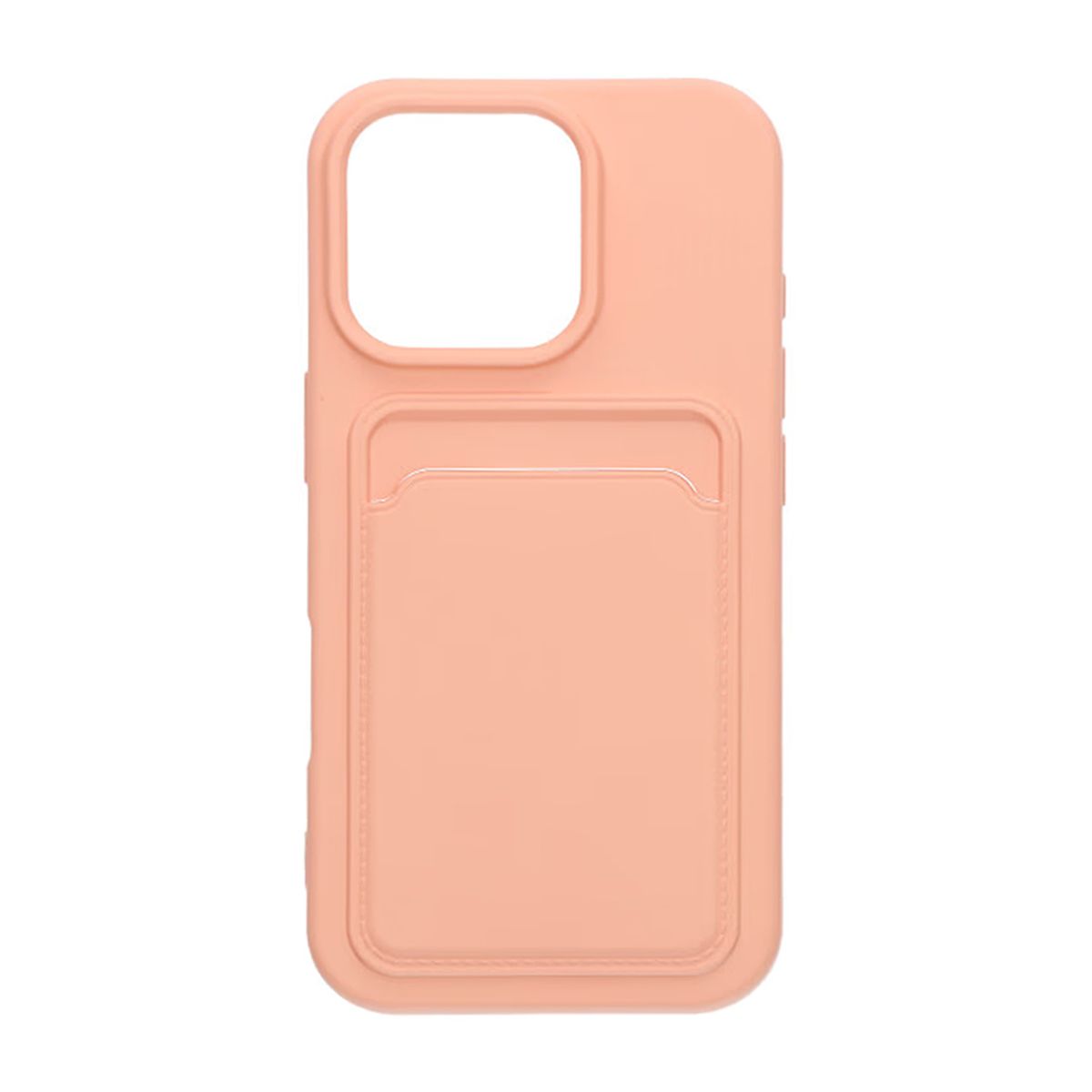Mobilskal iPhone 16 Pro Silikon med Korthållare - Rosa