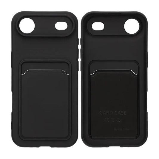 Silicone Case with Card Holder iPhone Air - Black