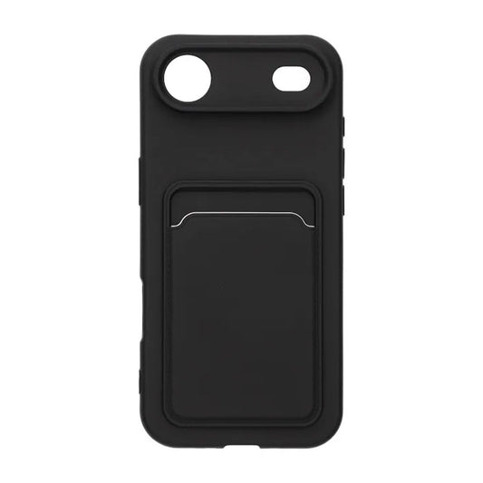 Silicone Case with Card Holder iPhone Air - Black