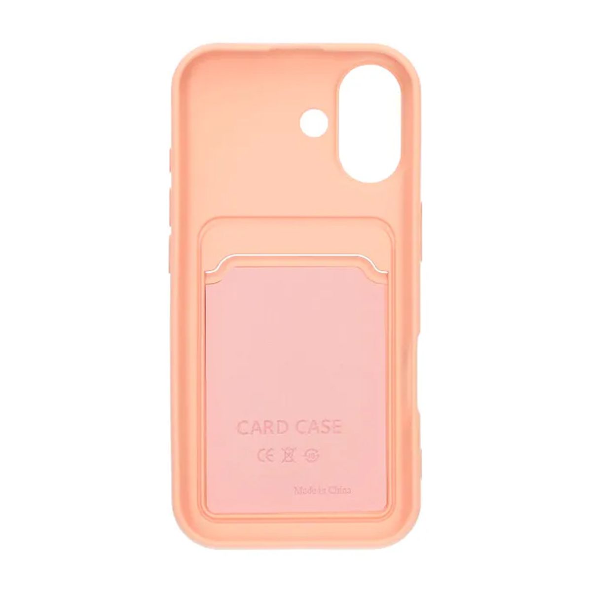 Mobilskal Silikon med Korthållare för iPhone 17 - Rosa
