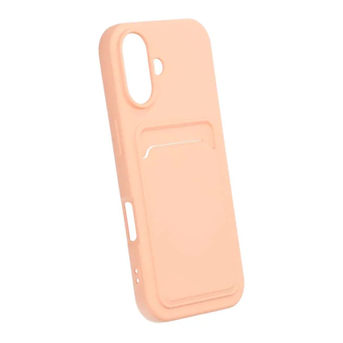 Mobilskal Silikon med Korthållare för iPhone 17 - Rosa