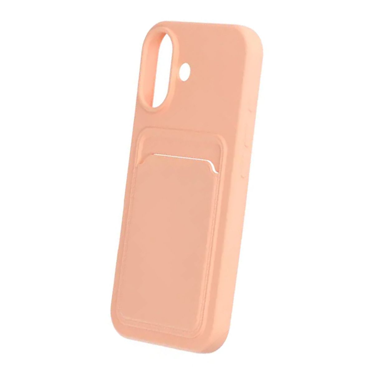 Mobilskal Silikon med Korthållare för iPhone 17 - Rosa