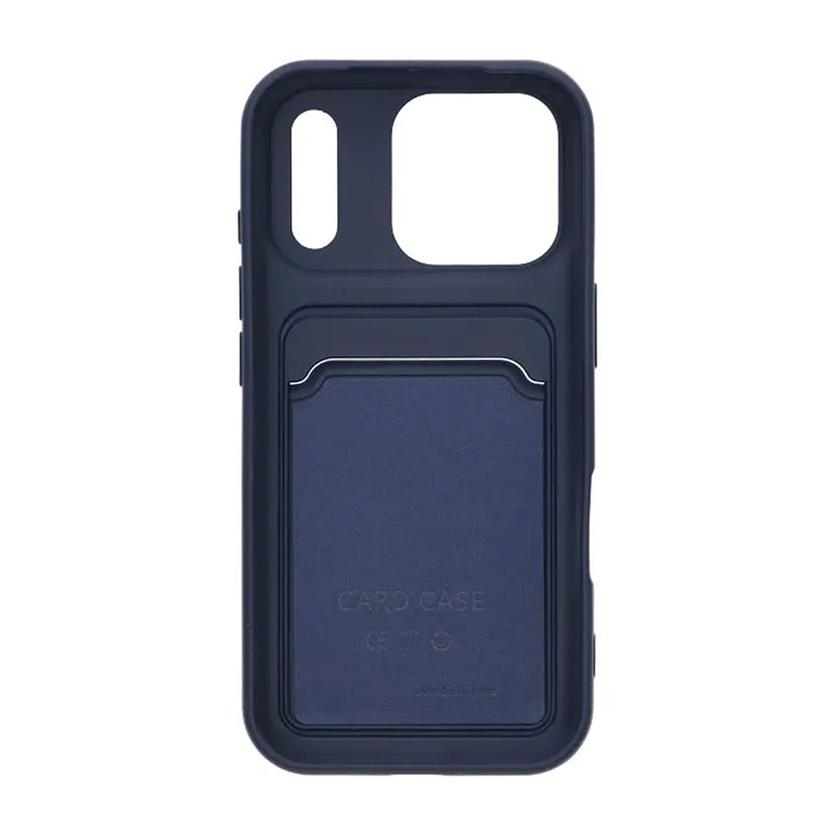 Silicone Mobile Case with Card Holder for iPhone 17 Pro - Blue