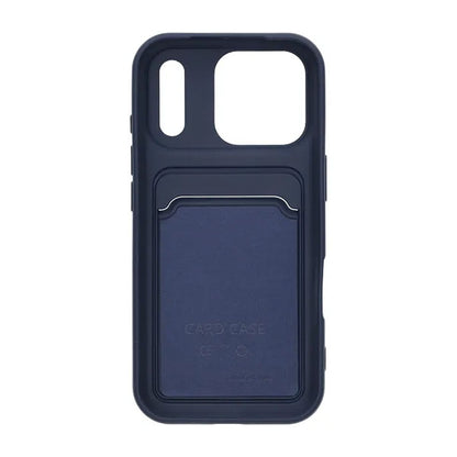 Silicone Mobile Case with Card Holder for iPhone 17 Pro - Blue