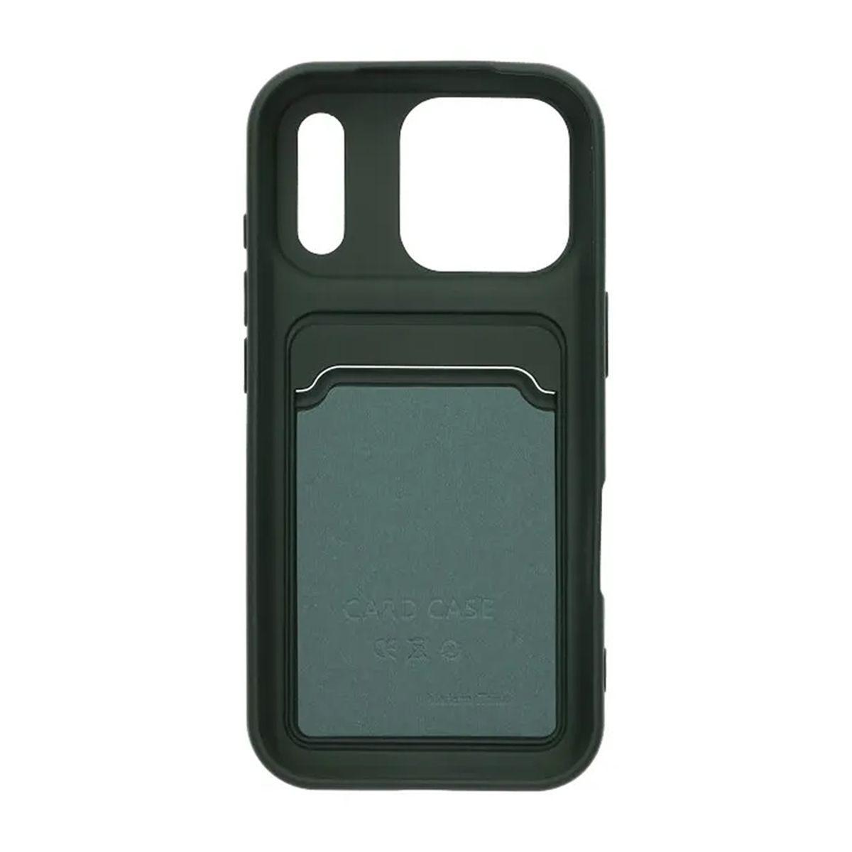 Silicone Case with Card Holder iPhone 17 Pro - Military green