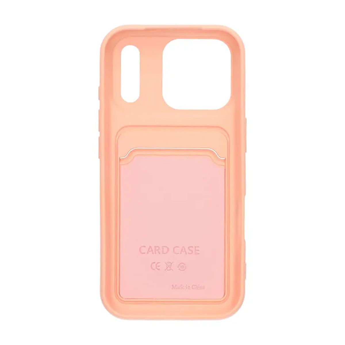 Silicone Case with Card Holder iPhone 17 Pro- Pink