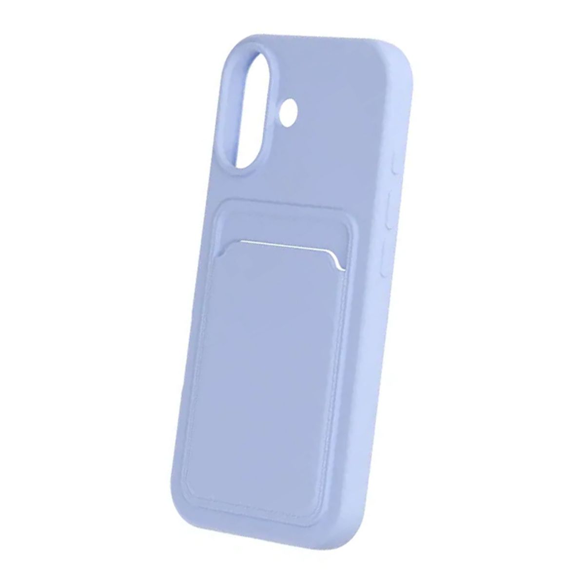 Silicone Mobile Case with Card Holder for iPhone 17 - Purple