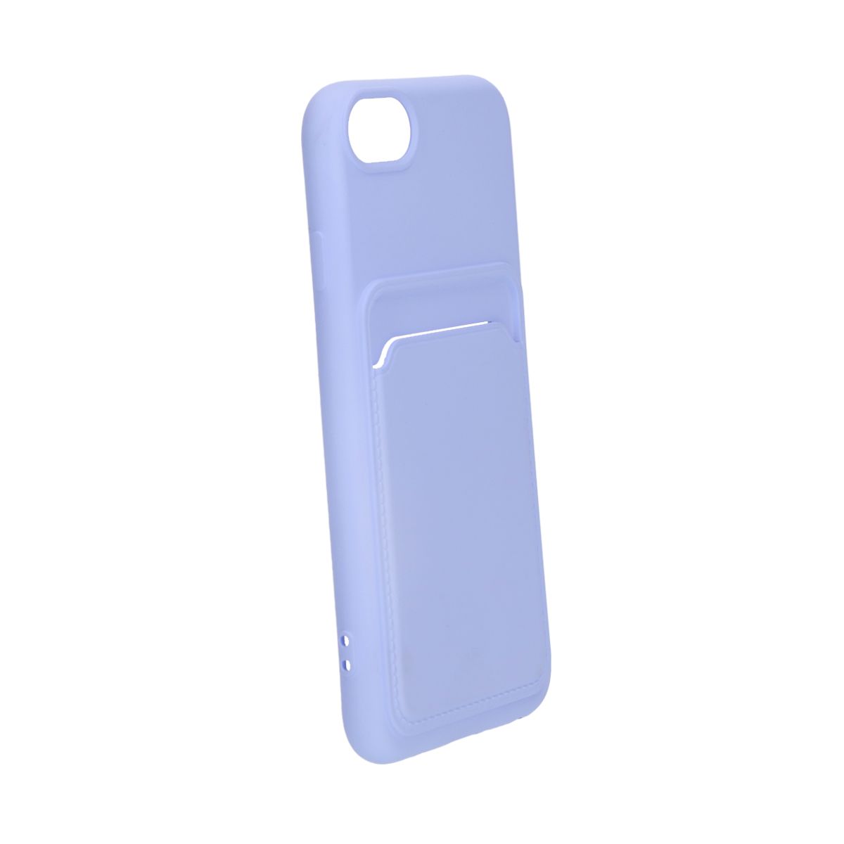 Silicone Card Holder Case for iPhone SE 2020 and 2022 - Purple