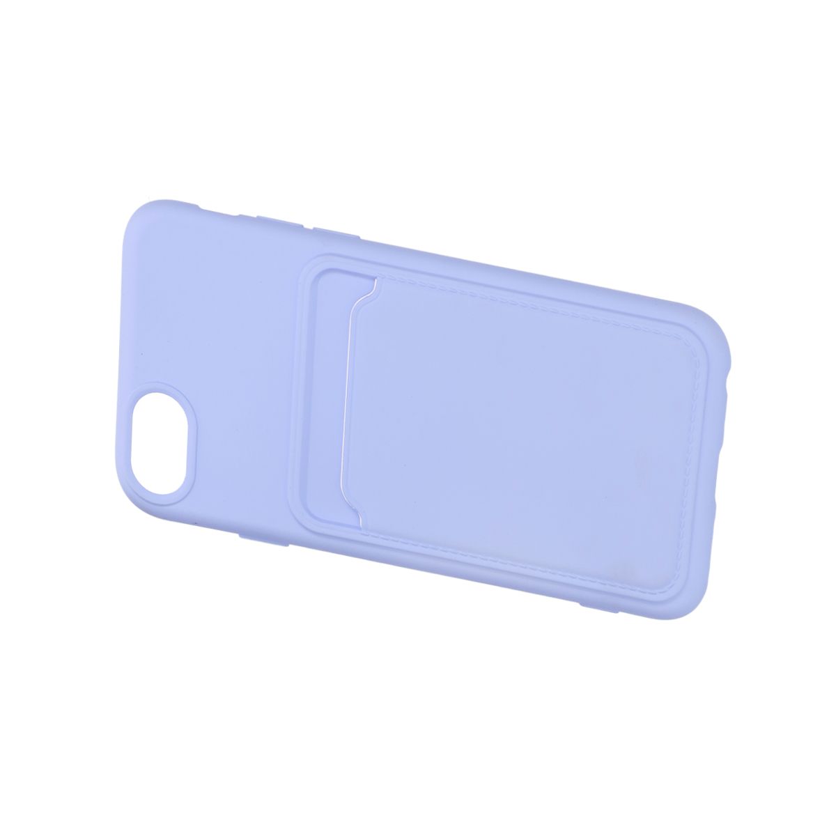 Silicone Card Holder Case for iPhone SE 2020 and 2022 - Purple