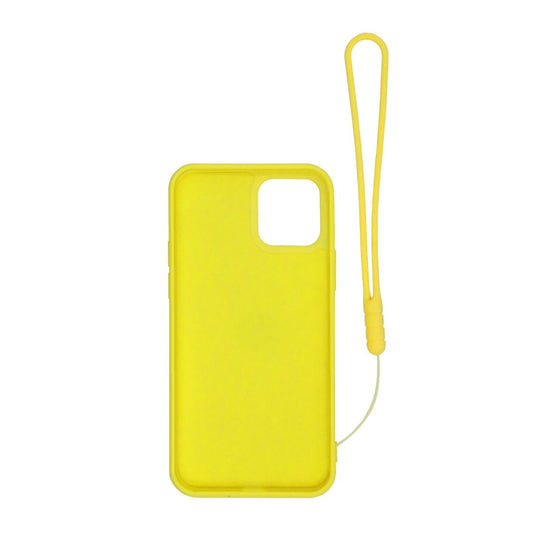 iPhone 12 Pro Max Silikonskal med Ringhållare och Handrem - Gul
