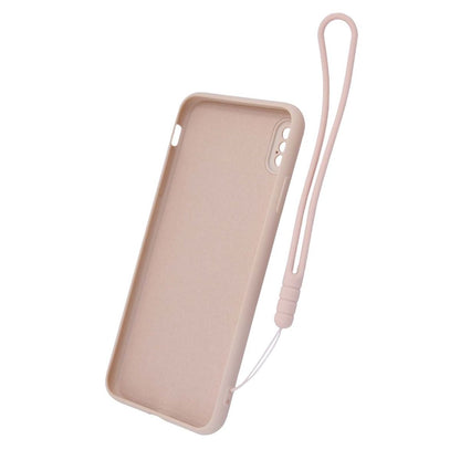 Silicone Ring Holder and Hand Strap Case for iPhone X and XS - Pink