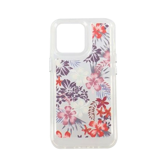 iPhone 14 Mobile Case with Motif - Red Flowers