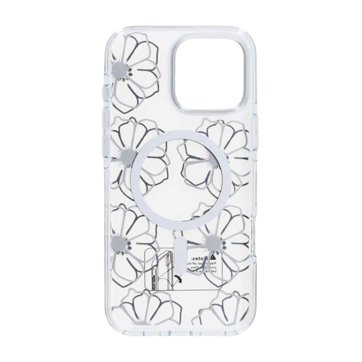 Skal Magsafe till iPhone 16 Pro Max - Transparent med blommor