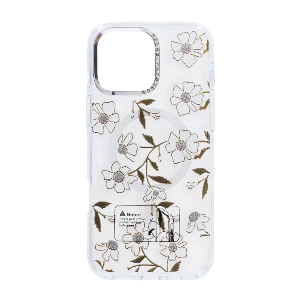 Skal Magsafe till iPhone 16 Pro Max - Transparent blommor och kvistar