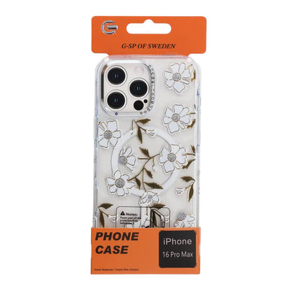 Skal Magsafe till iPhone 16 Pro Max - Transparent blommor och kvistar