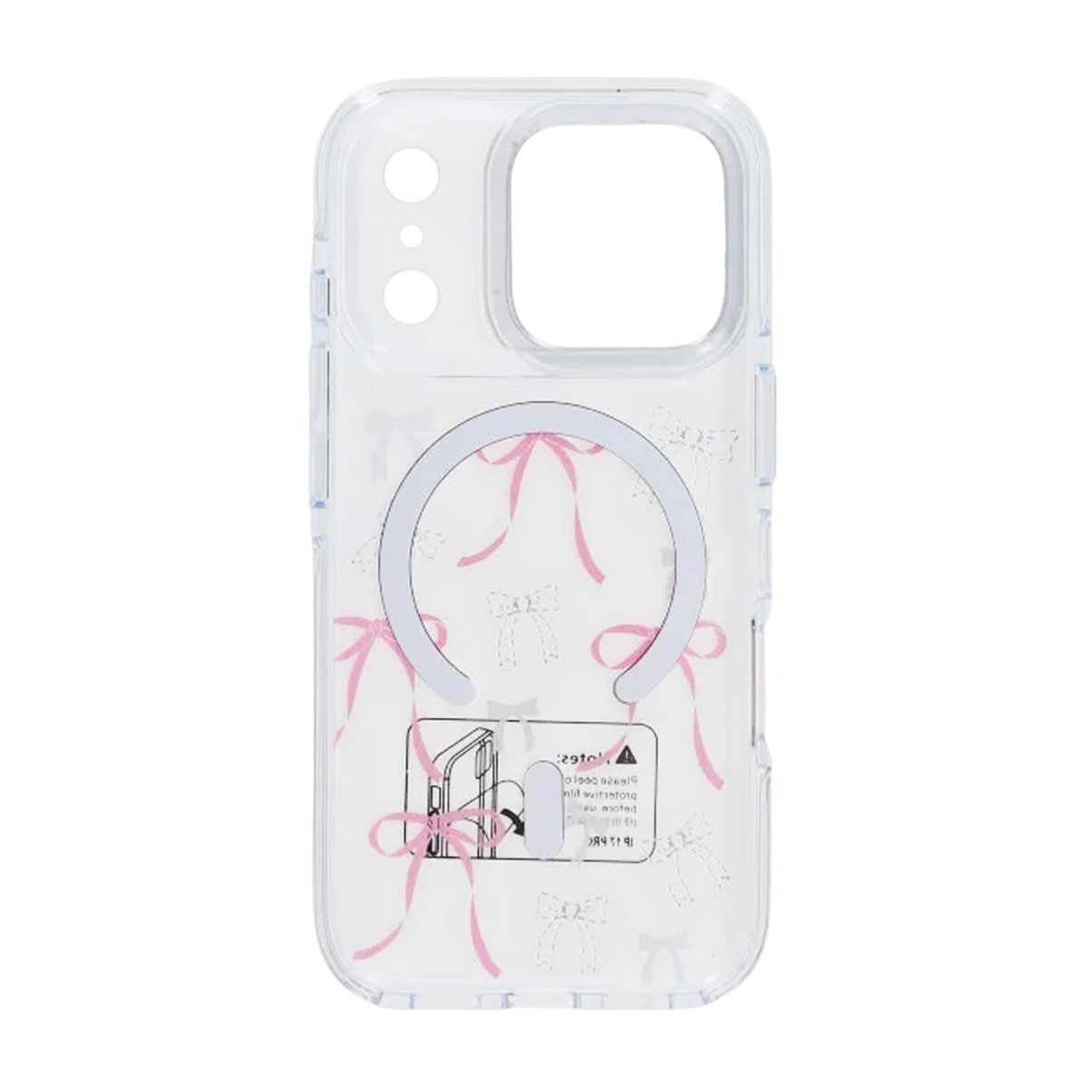 Sparkling Rhinestone Magnetic Case For iPhone 17 Pro Butterfly Pink