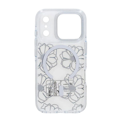 Sparkling Rhinestone Magnetic Case For iPhone 17 Pro Max Big Gold Flower