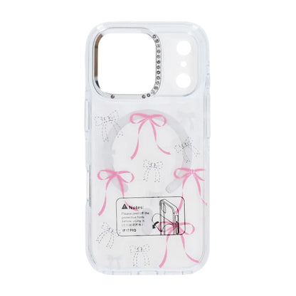 Skal Magsafe till iPhone 17 Pro Max - Transparent med rosett