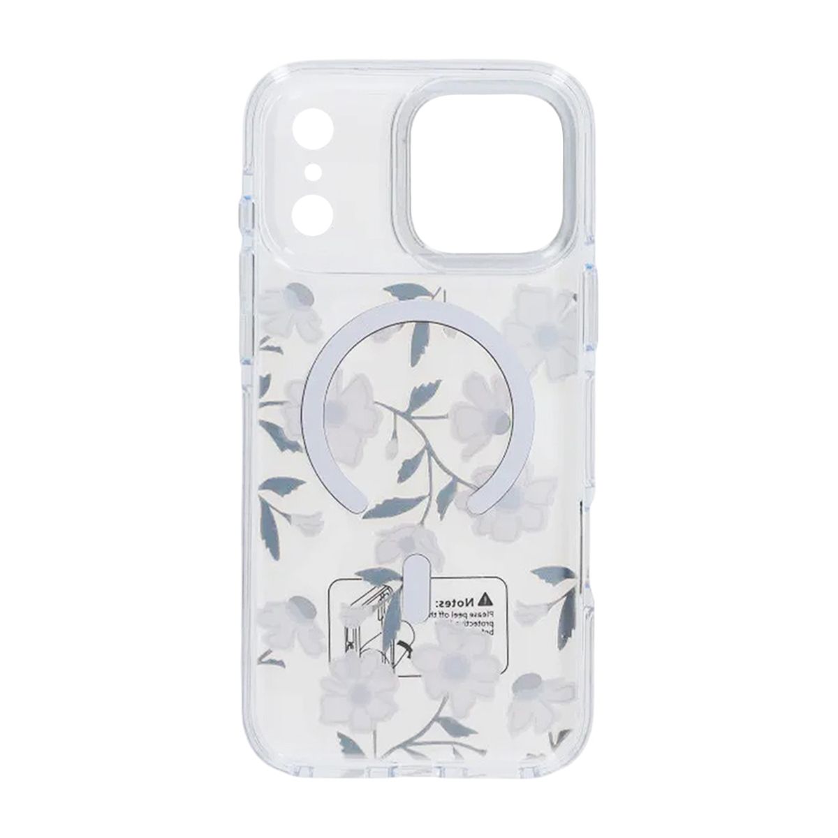 Skal Magsafe till iPhone 17 Pro - Transparent blommor och kvistar