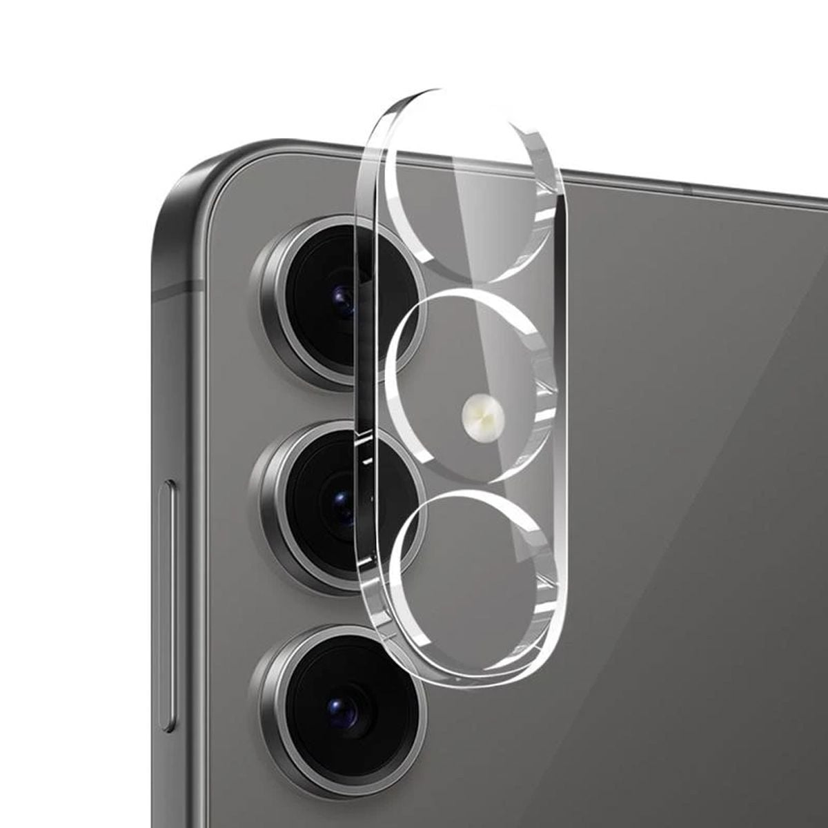 Transparent 3D Camera Glass Protector Samsung S25 Plus with packing