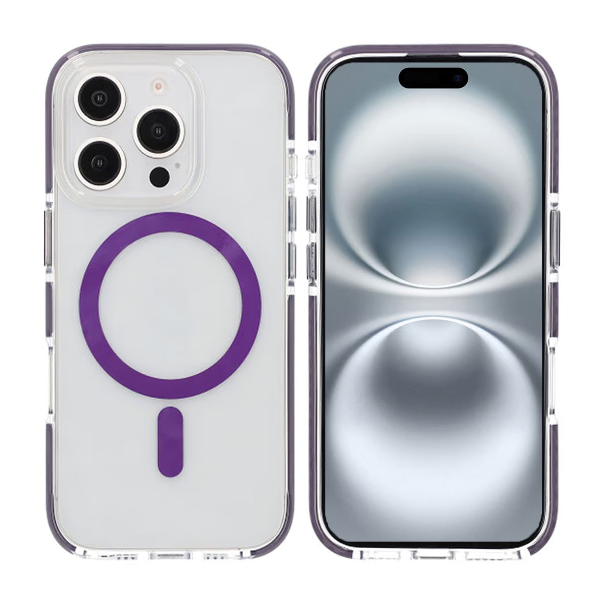 iPhone 16 Pro Max Mobile Case Magnet Double Protection - Purple