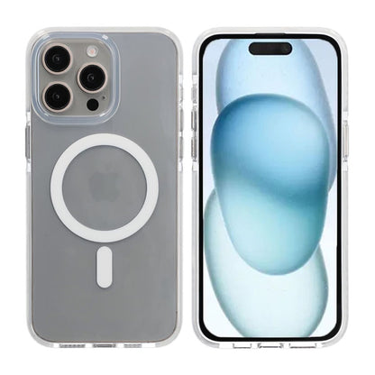 iPhone 15 Pro Max Mobile Case Magnet Double Protection - White