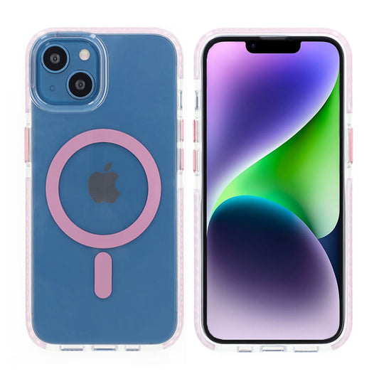 Mobile Case Magnet Double Protection for iPhone 13 and 14 - Pink