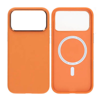 Mobilskal konstläder med Magsafe för iPhone 17 Pro - Orange