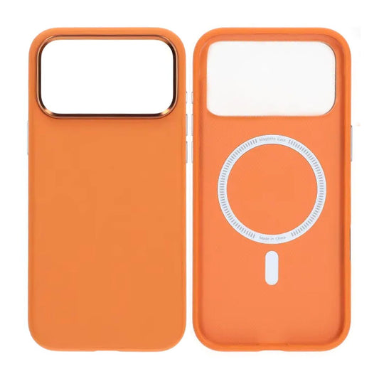 Mobilskal konstläder med Magsafe för iPhone 17 Pro - Orange