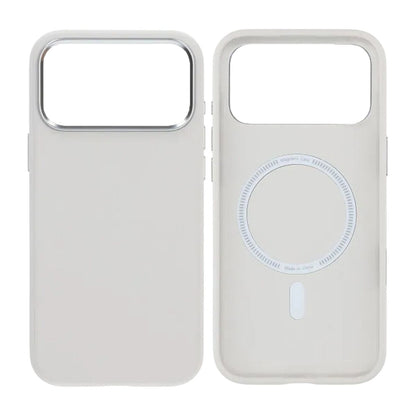 Mobilskal konstläder med Magsafe för iPhone 17 Pro - Vit