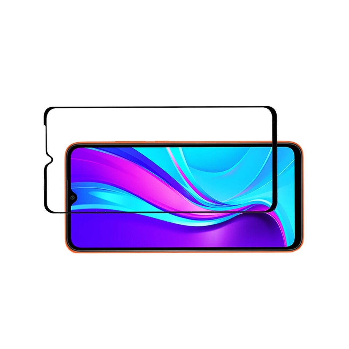 Skärmskydd Xiaomi Redmi 9C - 3D Härdat Glas Svart Bulk