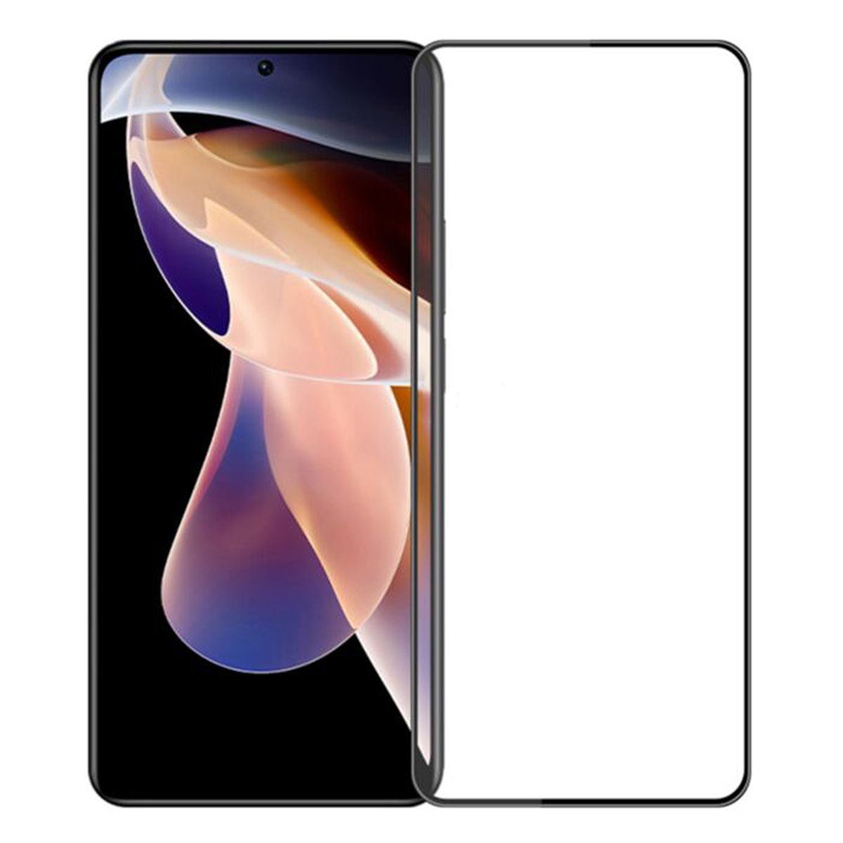 Skärmskydd Xiaomi Redmi Note 11 Pro - 3D Härdat Glas - Svart Bulk