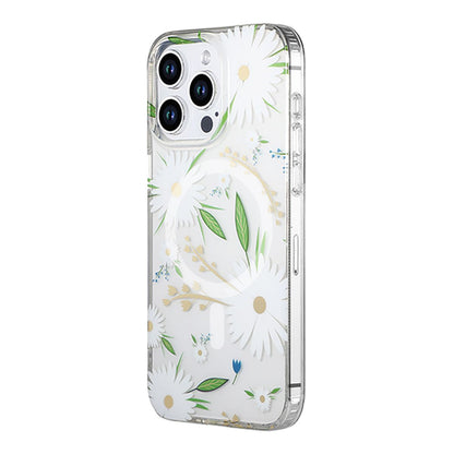 iPhone 13 Pro Max MagSafe Mobile Case - Flowers White